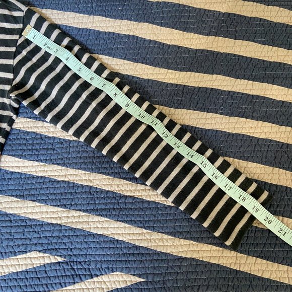 Everlane The Boxy Striped tee gray black boat neck sz S - Picture 5 of 6